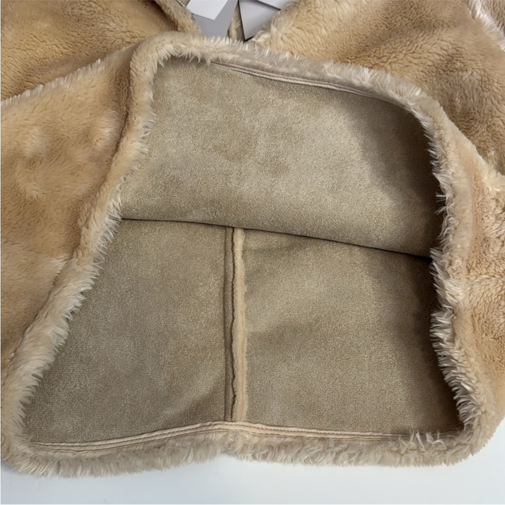 Jason Wu faux fur light beige half zip jacket - Picture 11 of 11